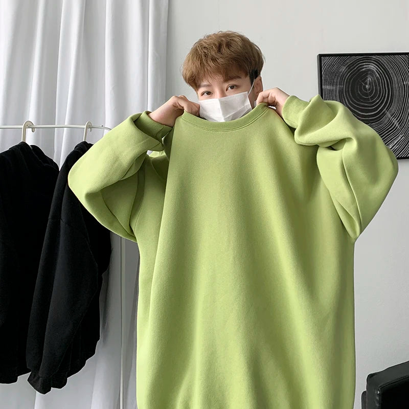 HEARUJOY  -  Autumn Men Casual Sweatshirts Harajuku Printed Men Oversized Hoodies Korean Man Casual Loose Pullovers