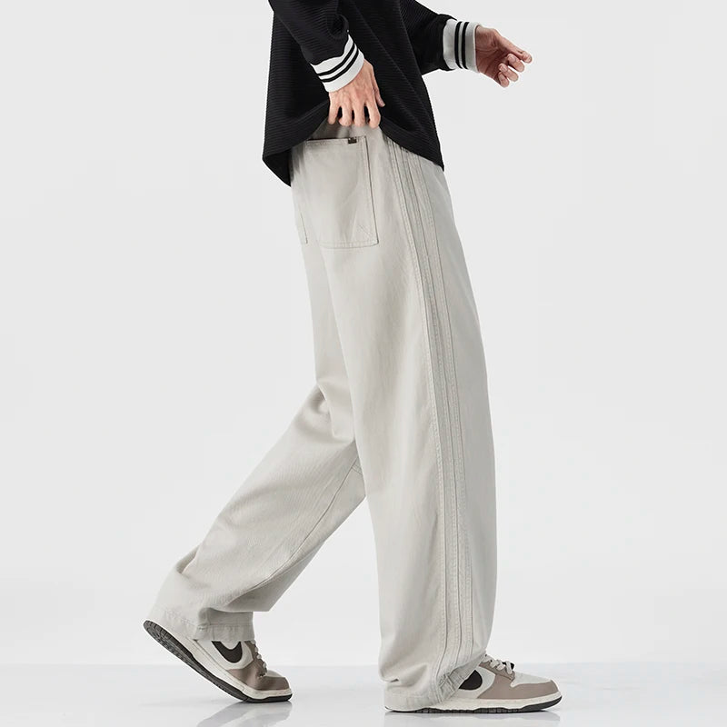 HEARUJOY  -  Autumn New Arrival Japanese Retro 3D Tailored Pants - Men's Oversized Straight Wide-Leg American Casual Trousers