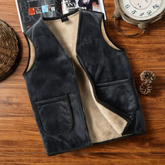 HEARUJOY  -  Men Winter 6XL Vest Autumn Outdoor Windproof Thicken Vest Jacket Male Fleece Warm Sleeveless Coats Men Slim Fit Waistcoat