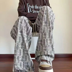 HEARUJOY  -  Summer Straight Chino Corduroy Men's Spring New Fashion Retro Sports Pants Loose Wide-legged Casual
