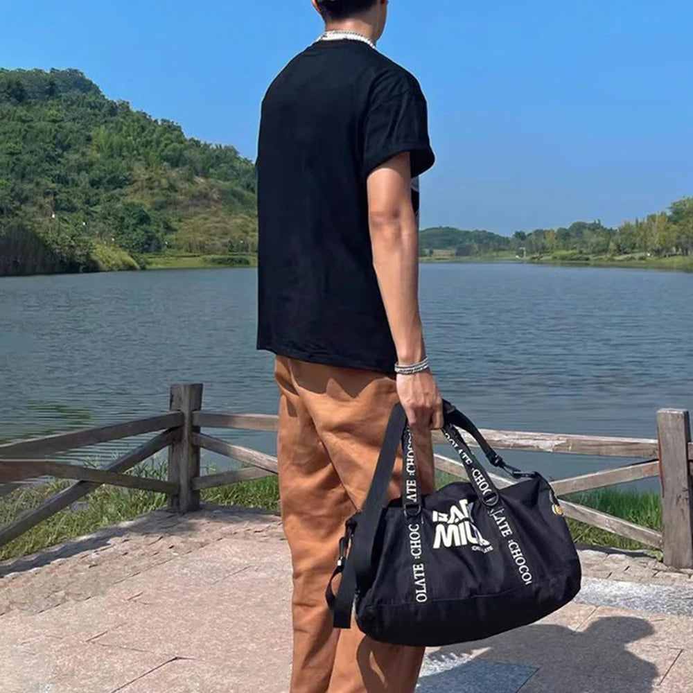 Hearujoy Men's Casual T-Shirt Fashionable Trendy Hip-Hop High Street Y2k Retro Snake Pattern Loose Cotton Top Spring And Summer