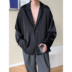 HEARUJOY  -  Summer Thin Blazer Men Business Society Mens Suit Jacket Korean Loose Casual Dress Jacket Men Black White  Formal Jackets