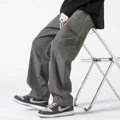 HEARUJOY  -  Men's Black Pants New Cargo Pants Men's Loose Straight Oversize Clothing Fashion Jogger Harem Trousers Man Casual Sweatpants
