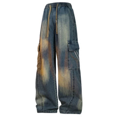 HEARUJOY  -  Summer Wide Leg Washing Jean Flap Pockets Lightweight Cargo Pants Men Street Trousers Loose Casual Thin Summer Pant Big Size 8xl