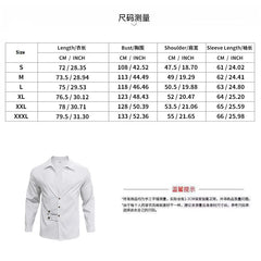 HEARUJOY  -  Men's Spring and Autumn Long Sleeve T-shirt Casual Loose Cardigan Lapel Button Down Shirt