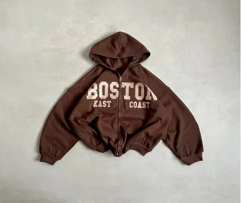 HEARUJOY  -  Simple trendy large size design zipper hoodie for men and women high street design y2k style Harajuku loose casual long sleeves