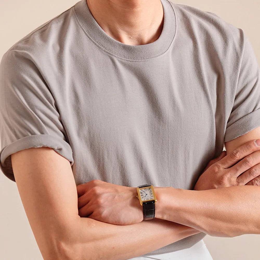 HEARUJOY  -  Summer Top Lightweight Short Sleeved T-shirt For Men's Casual Pure Cotton Half Men Tshirt Social Club Outfits Tee Shirt Homme