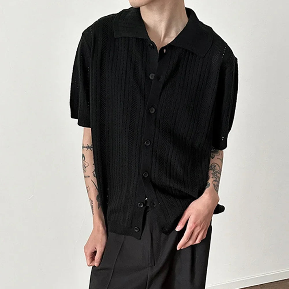 HEARUJOY  -  For Work Lightweight Short Sleeve Korean Style Shirt All Match Men Shirt For Summer Korean Style All-match Clothing
