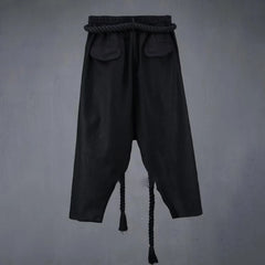 HEARUJOY  -  XS-6XL Y2k Belt Dark Style Casual Skirt Pants Genderless Unisex Streetwear Fashion Versatile Samurai Pants Hakama Pants 2025 New