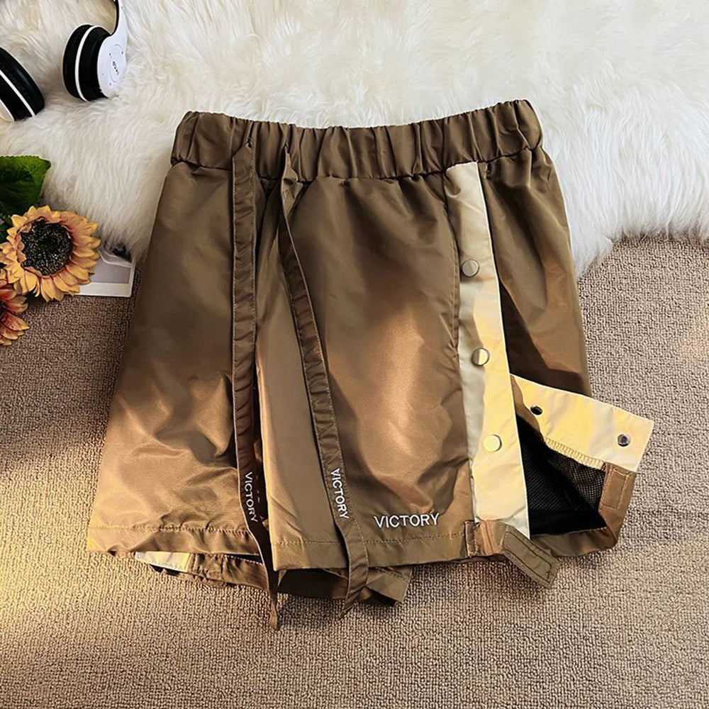 Hearujoy Summer Shorts Mens Sports Shorts Basketball Buttoned Casual Pants Loose Breathable American Style Youth Thin Men'S Shorts