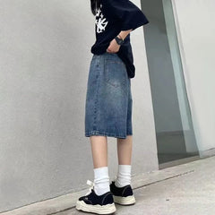 Hearujoy Mens Y2k Casual Streetwear Denim Shorts with Belt 2024 Spring Summer New Genderless Sports Simple Solid Color Loose Jeans Unisex