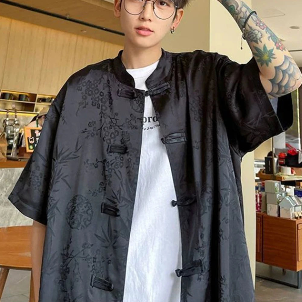 HEARUJOY  -  For Daily Wear Loose Short Sleeve Shirt Casual Summer Tops Casual Wear New Condition Polyester Fabric Regular Length