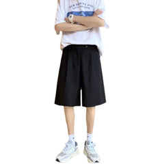 HEARUJOY  -  Summer Black Suit Shorts Men Fashion Social Mens Dress Shorts Korean Khaki Casual Suit Shorts Mens Office Formal Shorts M-2XL