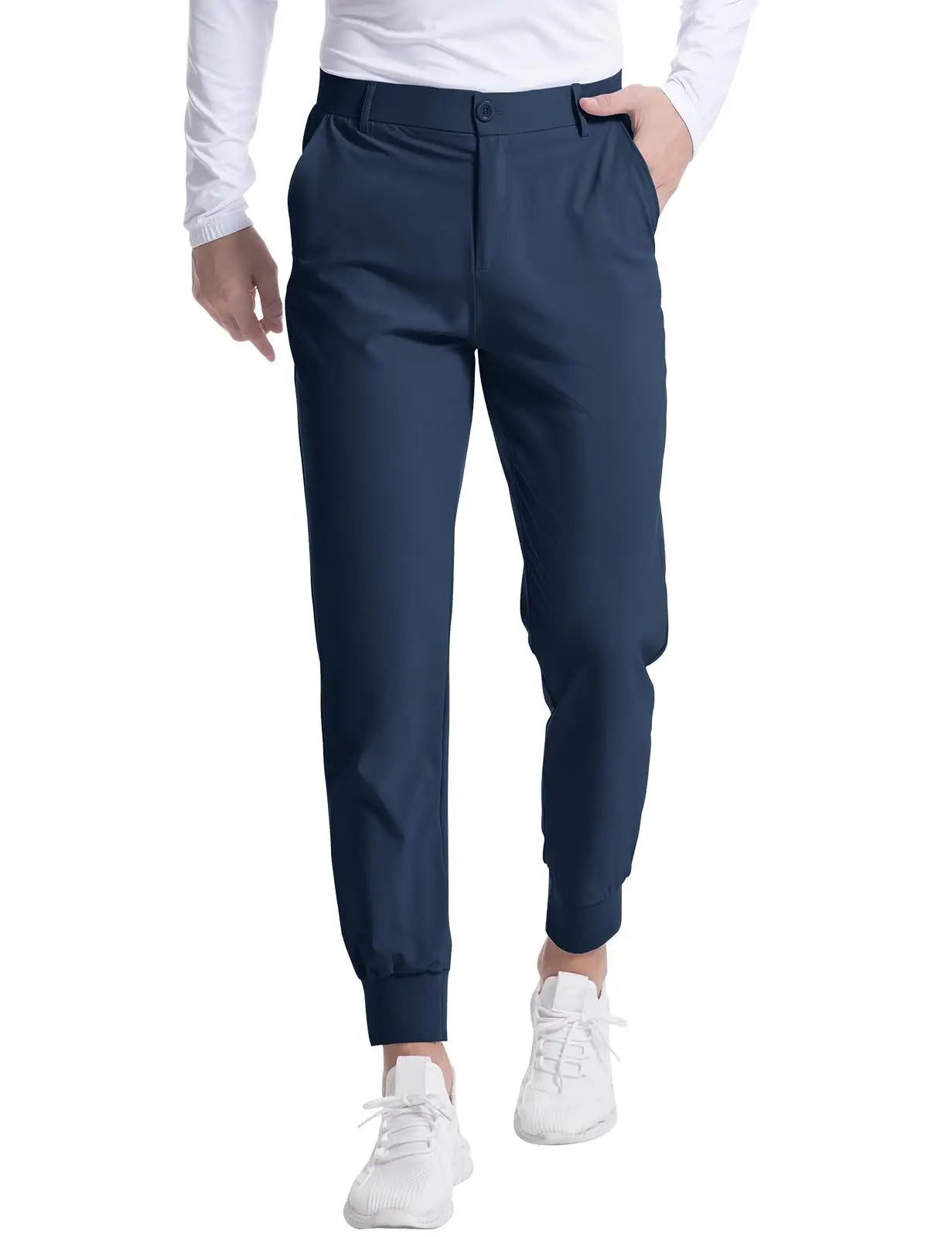 HEARUJOY  -  Men's Youth Elastic Golf Jogging Slim Pants Leisure Four Seasons High-grade Sense of Business Casual Pants