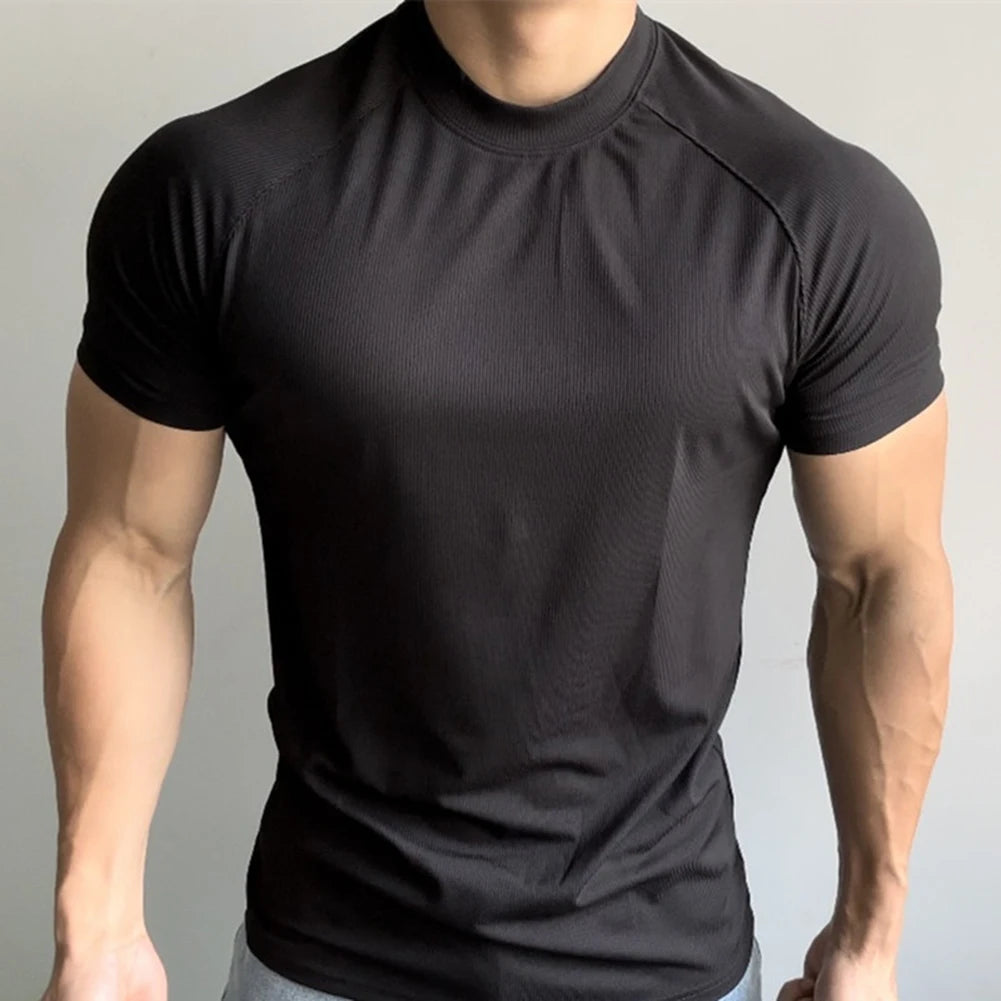 HEARUJOY  -  Fashion Sports T-shirt T-shirt Short Sleeve Shirt Quick Dry Gym Top Solid Color Pattern Daily And Holiday Use O Neck Design