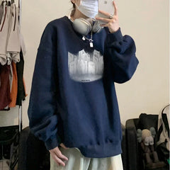 HEARUJOY  -  Men's Oversized Hoodie White 5XL Fashion Hoodies Oversize for Men Funny Print Man Casual Wear Hoody Male Sweatshirt