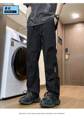HEARUJOY  -  Men's Summer Lightweight Loose Straight-Leg Ice Silk Casual Pants