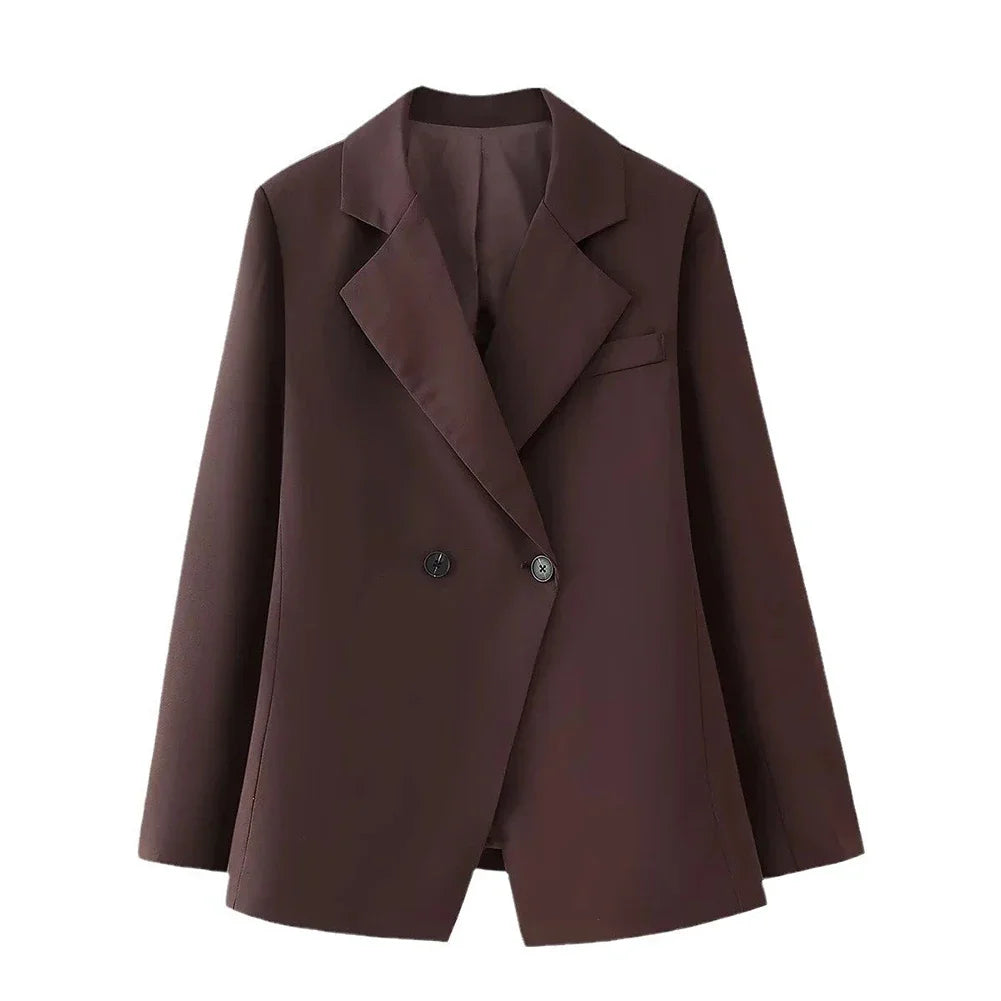 HEARUJOY  -  Casual Lapel Blazer Jacket Lapel Jacket Casual Jacket 72-74.5 Cm Women Blazer Brand New Condition Cuff Buttons Design