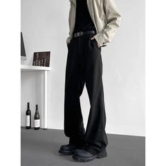 HEARUJOY  -  Suit Pants Men Fashion Society Mens Black Dress Pants Korean Casual Loose Straight Pants Mens Office Formal Trousers M-3XL