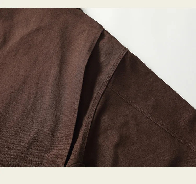 HEARUJOY  -  Classic Detroit Jacket J01 American Vintage Workwear Spring/Fall 100% Cotton Canvas Jacket J97 Loose-Fit Lightweight Coat