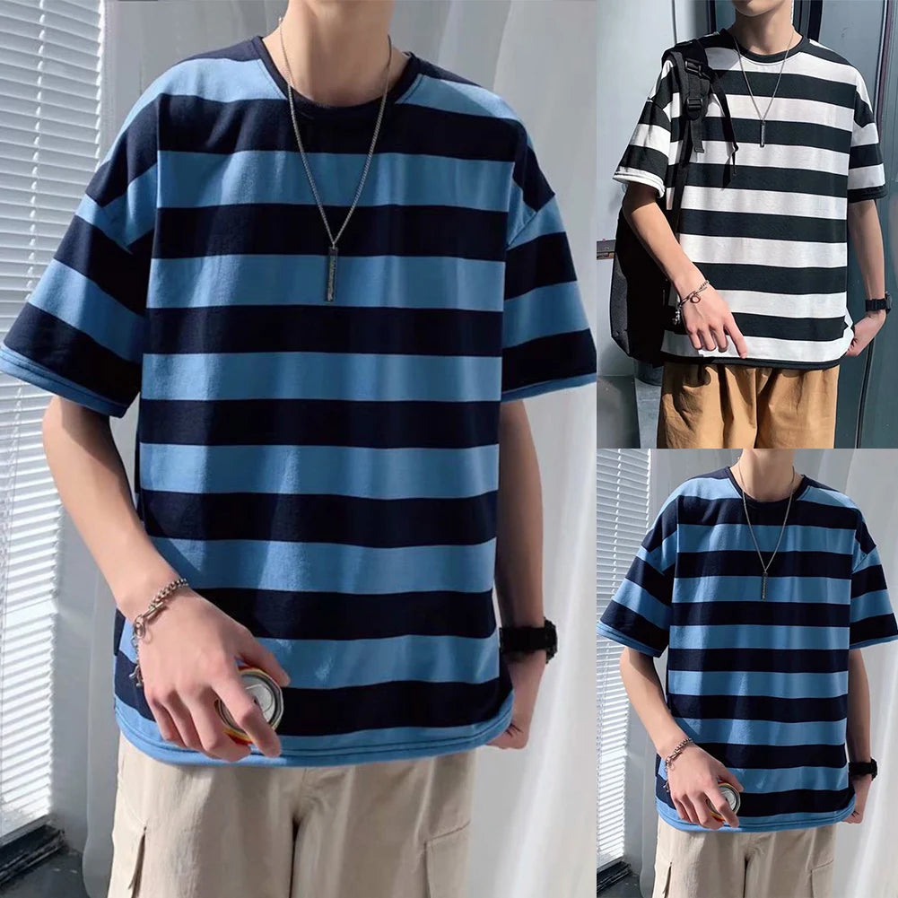 HEARUJOY  -  New Men Sweatshirt Sweatshirt Crew Neck Top Korean Style Top Men's Casual Wear Polyester Spandex Fabric Casual Wear