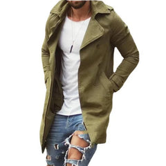 HEARUJOY  -  Spring Autumn New Fashion Turn-down Collar Long Sleeve Solid Jackets Men's Clothing Casual All-match Button Korean Coats Tops