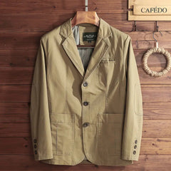 HEARUJOY  -  Casual Spring Autumn Jacket For Men Middle Age Relaxed Fit Blazer Leisure Suit Coat Small Formal Jacket Spring Top