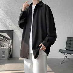 HEARUJOY  -  White Long Sleeved Shirt Men Fashion Black Dress Shirt Men Korean Loose Casual Shirt Mens Office Formal Shirt Large Size 4XL