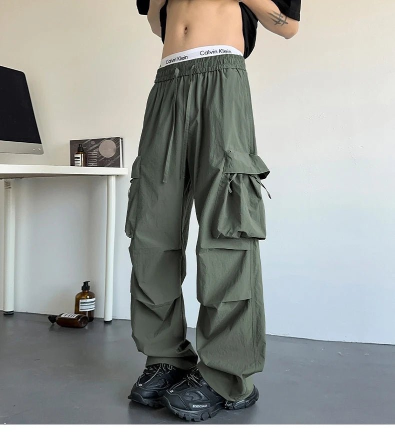 HEARUJOY  -  Men's Mountain Outdoor Tactical Cargo Pants With 3D Pockets Quick Dry Lightweight Summer Hiking Camping Fishing Workwear Pants