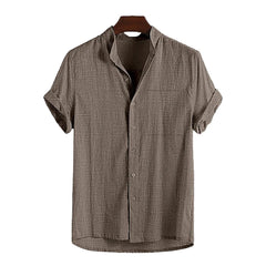 HEARUJOY  -  Comfy Fashion Hot New Stylish Men\'s Blouse Holiday Male Regular Slight Stretch Solid Color Summer Vacation Daily