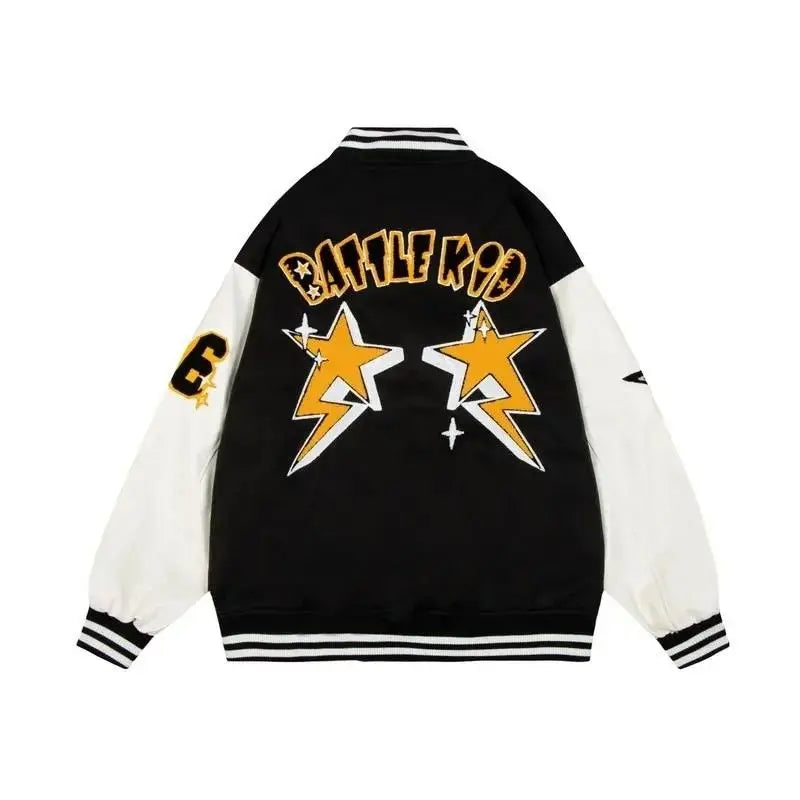 Hearujoy American baseball uniform men's spring and autumn trendy brand Y2K retro trend all-match casual embroidery jacket