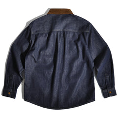 HEARUJOY  -  Autumn Heavyweight Vintage American Amekaji Denim Safari Shirt Jacket - Men's Relaxed Fit Casual Long-Sleeve Shirt Coat