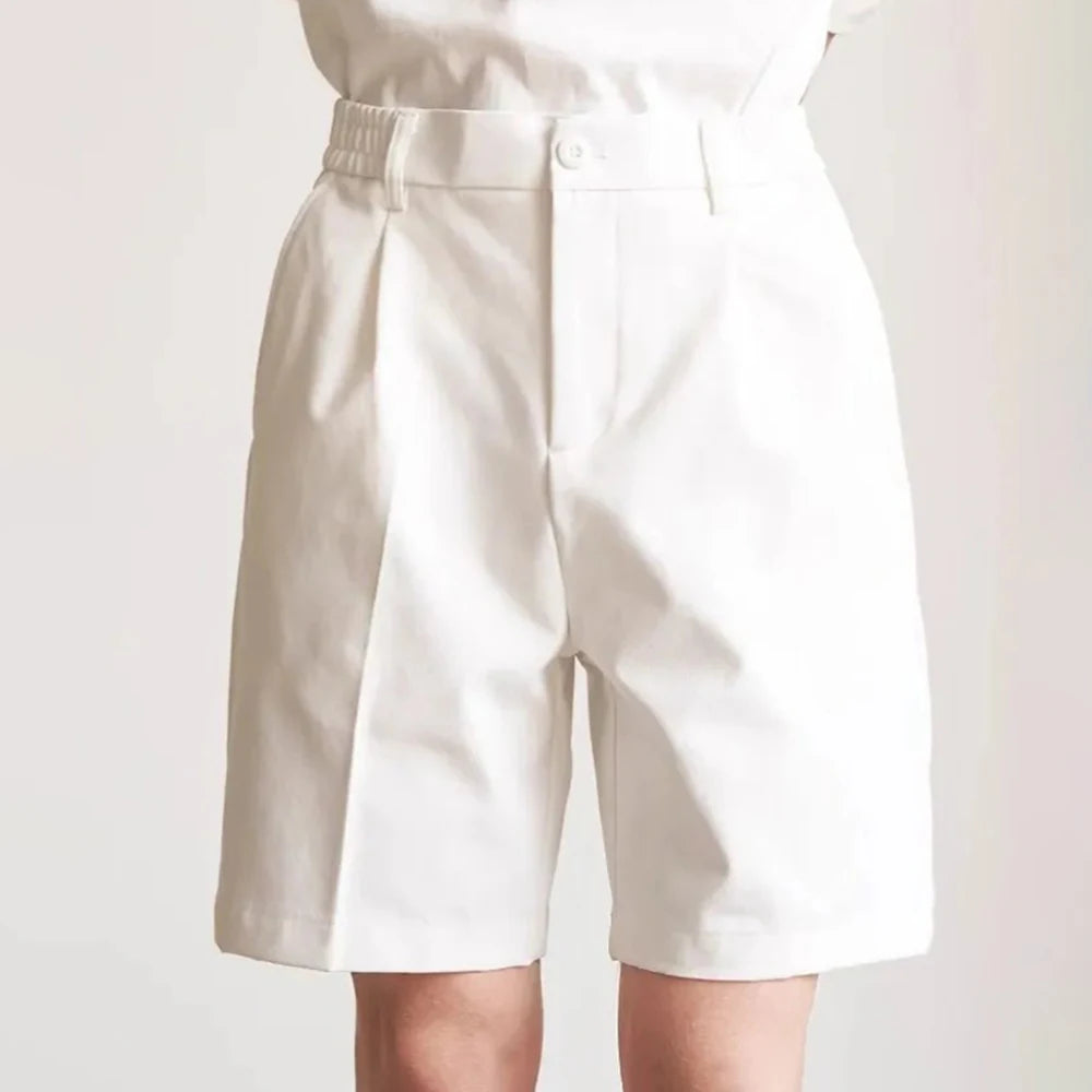 HEARUJOY  -  Summer New Men's Thin Solid Color Shorts Korean Style Fashion Trend Leisure Simple Loose Breathable Business Daily Men's Bottoms