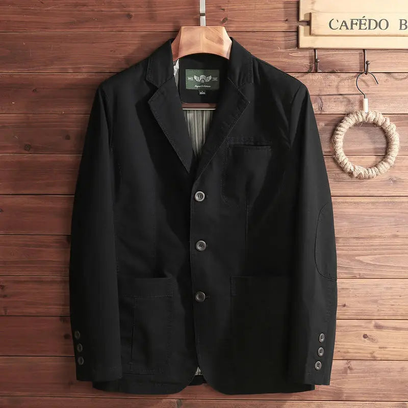 HEARUJOY  -  Casual Spring Autumn Jacket For Men Middle Age Relaxed Fit Blazer Leisure Suit Coat Small Formal Jacket Spring Top