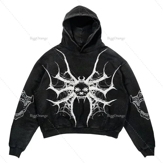 Hearujoy Vintage Letter print sweatshirt hoodie oversized streetwear harajuku y2k tops american style grunge casual hoodies women