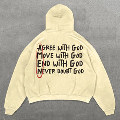 Hearujoy Harajuku Oversized Vintage God Letter Print Hoodies Women Men Streetwear High Street Sweatshirt Goth Jacket Y2k Hoodie