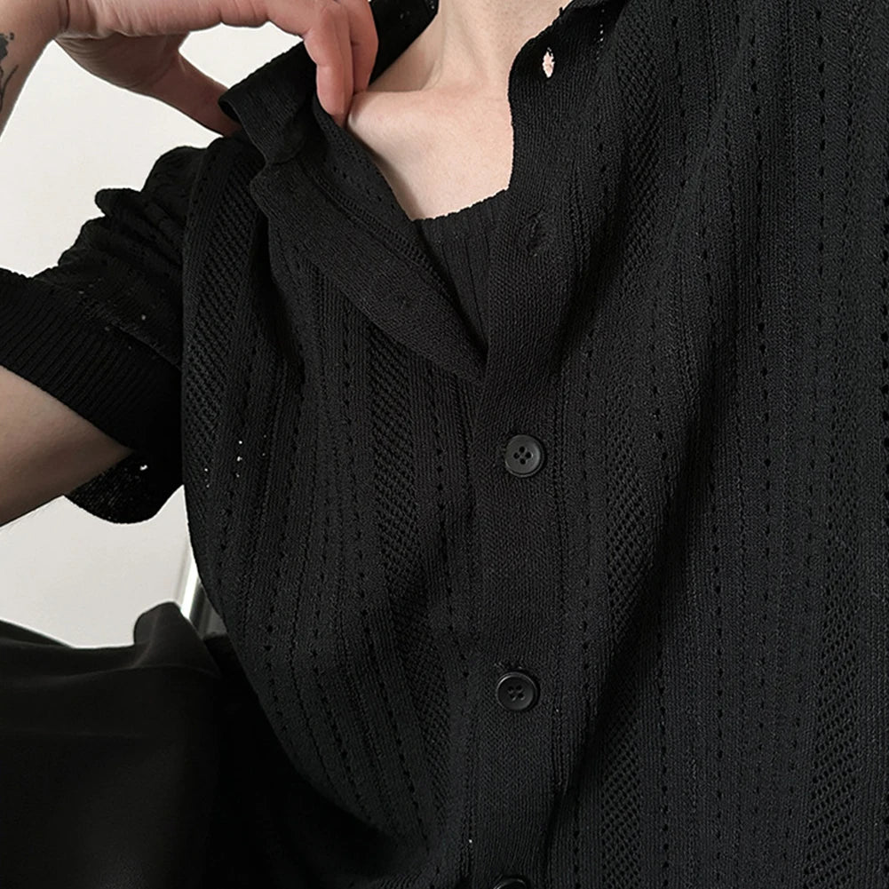 HEARUJOY  -  For Work Lightweight Short Sleeve Korean Style Shirt All Match Men Shirt For Summer Korean Style All-match Clothing