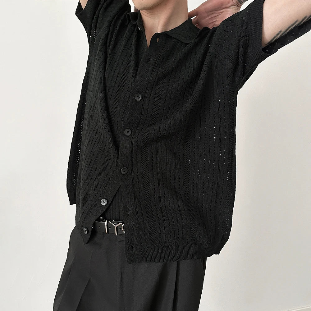 HEARUJOY  -  For Work Lightweight Short Sleeve Korean Style Shirt All Match Men Shirt For Summer Korean Style All-match Clothing