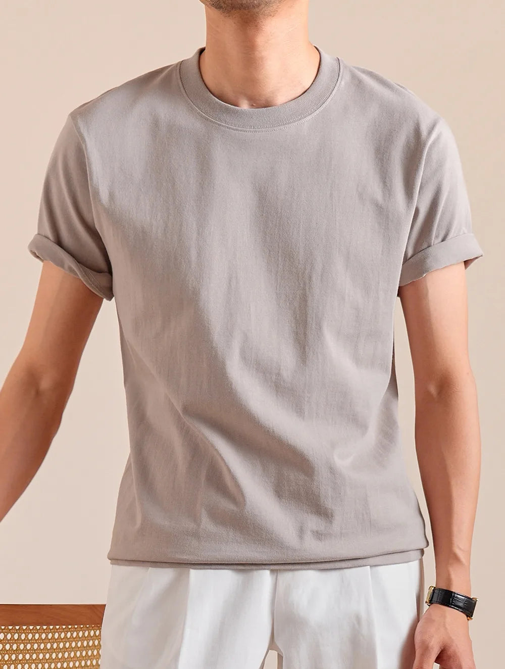 HEARUJOY  -  Summer Top Lightweight Short Sleeved T-shirt For Men's Casual Pure Cotton Half Men Tshirt Social Club Outfits Tee Shirt Homme