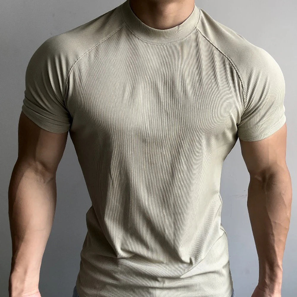 HEARUJOY  -  Fashion Sports T-shirt T-shirt Short Sleeve Shirt Quick Dry Gym Top Solid Color Pattern Daily And Holiday Use O Neck Design