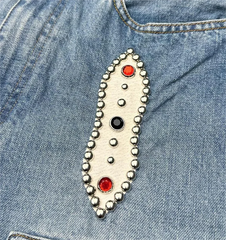 HEARUJOY  -  American street rhinestone retro pocket washed wide-leg denim shorts summer y2k Harajuku high-waist straight knee-length shorts