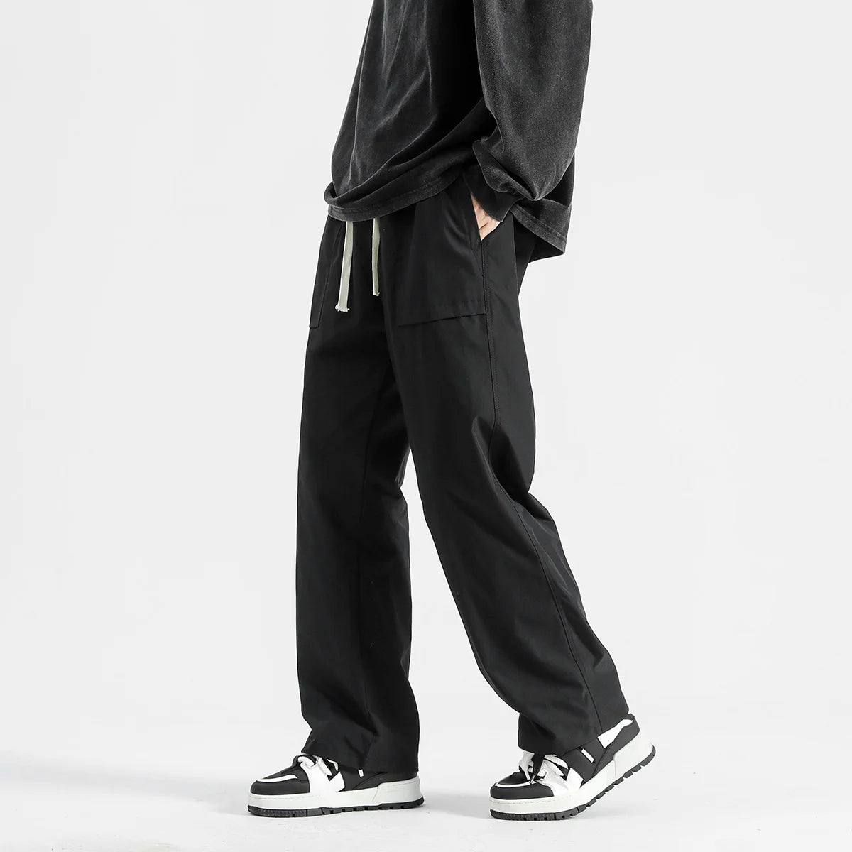 HEARUJOY  -  Harem Jogger Pants Men Streetwear Cargo Pants Hip Hop Ribbons Casual Mens Pants Ankle-length Men Trousers Ankle-length