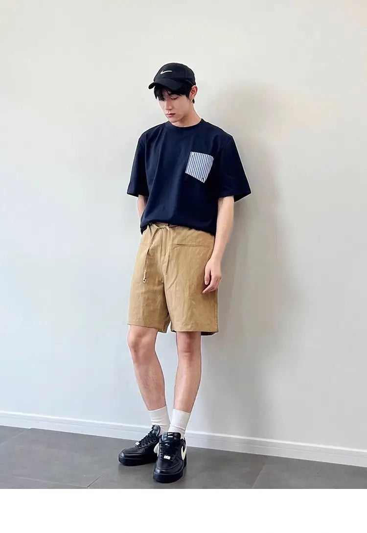 HEARUJOY  -  Summer Trendy Pocket Striped Casual Round Neck Short Sleeve T-Shirt