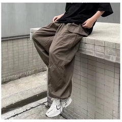 Hearujoy Vintage Baggy Cargo Pants Men Cotton Wide Leg Trousers Male Oversize Retro Loose Casual Japanese Streetwear Hip Hop