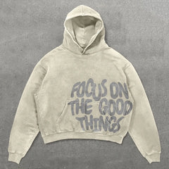 Hearujoy Vintage Letter print sweatshirt hoodie oversized streetwear harajuku y2k tops american style grunge casual hoodies women