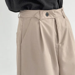 HEARUJOY  -  Summer Black Suit Shorts Men Fashion Social Mens Dress Shorts Korean Loose Straight Casual Shorts Mens Office Formal Shorts