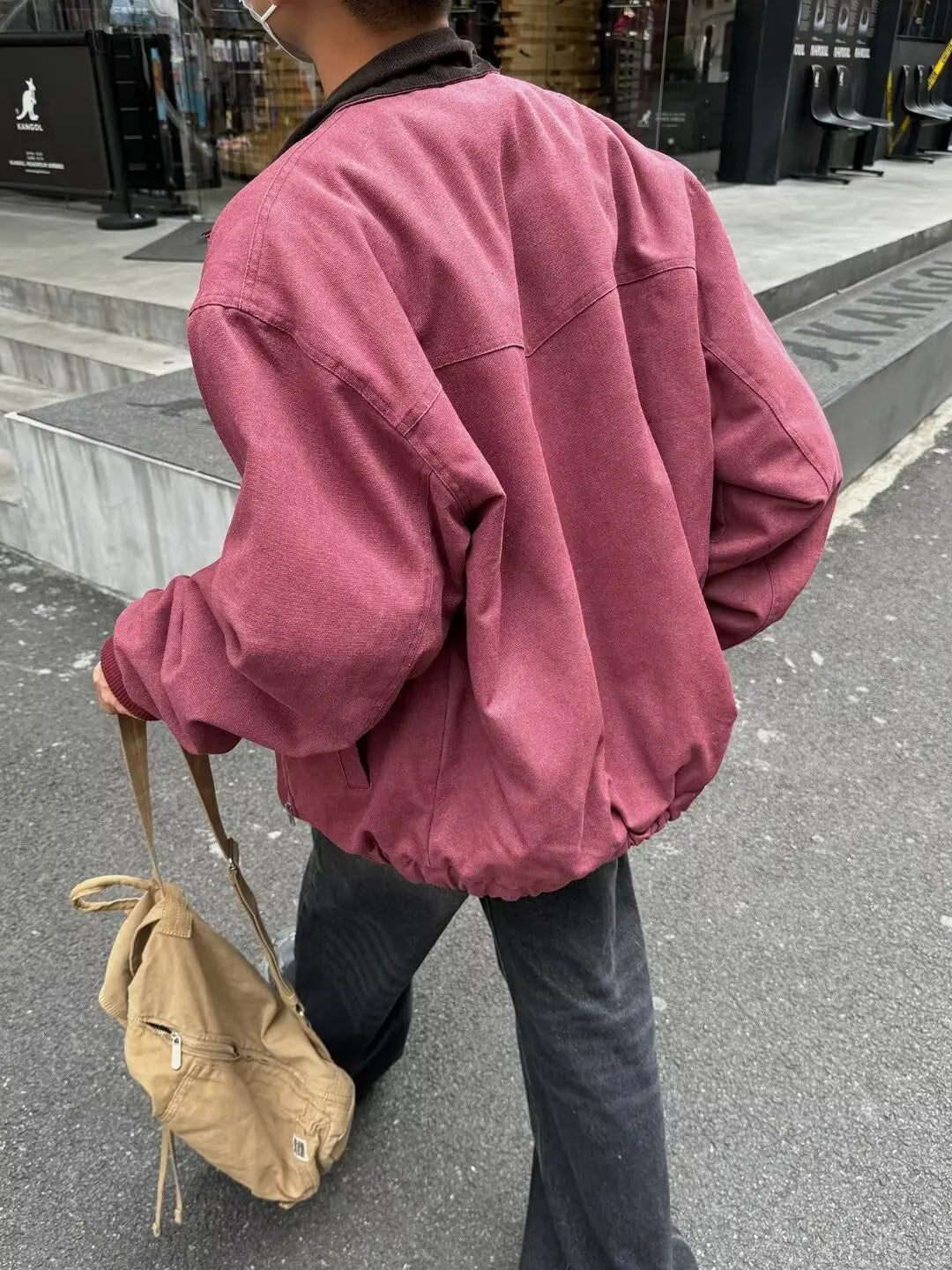 HEARUJOY  -  Retro Spring Jackets Men Women Bomber Loose High Street Hip Hop Motorcycle Color Block Coat Autumn Short Zipper Vintage Outwear