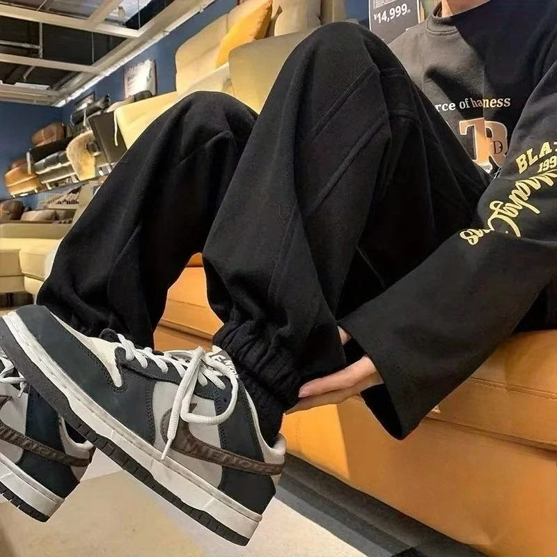 HEARUJOY  -  Young Students Men's Sweatpants Deals Autumn Winter Clearance Sale Fashion Retro Y2k Trend Male Sports Pants Hip-hop Trousers