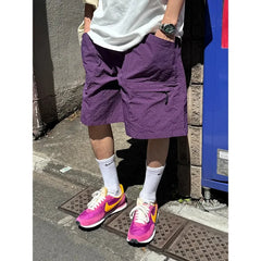 HEARUJOY  -  Loose Fit Korean Retro Drawstring Cargo Shorts Men's Casual Summer New Style Waterproof Versatile Five-Pocket Shorts