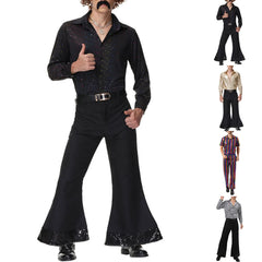 HEARUJOY  -  Party Outfits Top Trousers Set Dating Fashion Hippies Costume Holiday Mens Office Outdoor Party Soft Long Lasting